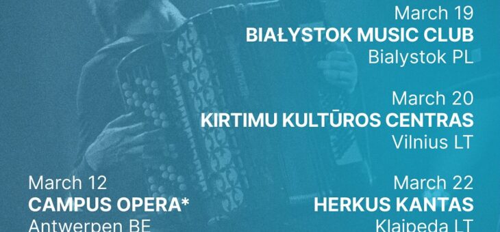 Experimenteel accordionist Yegor Zabelov donderdag 13 maart va 19u30 in Y Centrum